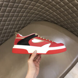 ferragamo multi material casual sneakers red