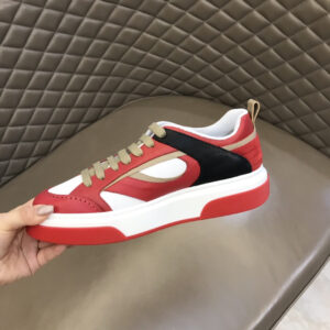 ferragamo multi material casual sneakers red