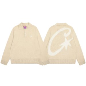 corteiz streetwear knit jacket multicolor