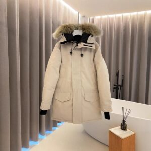 canada goose parka with fur, multicolor