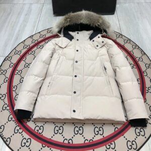 canada goose parka with fur trim, multicolor