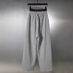 lencia checkered stitch pants gray