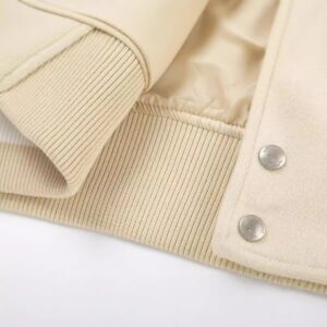 off white beige varsity jacket