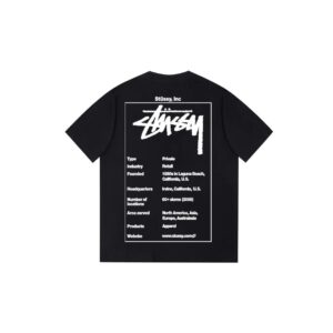 stussy classic t shirt black