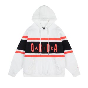 air jordan letter hoodie (white and black)