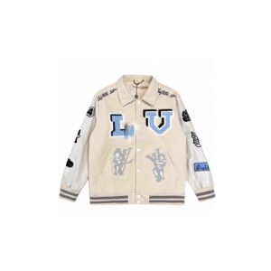 louis vuitton embroidered baseball jacket (unisex, multiple colors)