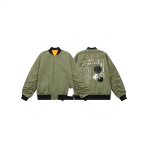 retro embroidered bomber jacket multi