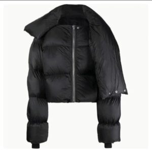 rick owens puffer jacket, black