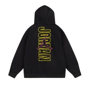 air jordan men's fleece hoodie（gray and black）