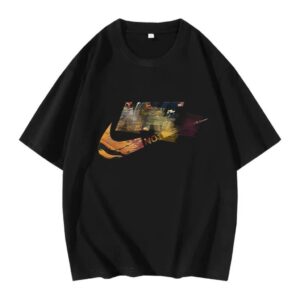 nike summer cotton casual t shirt+white and black