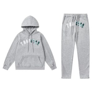 trapstar colorblock hoodie set grey