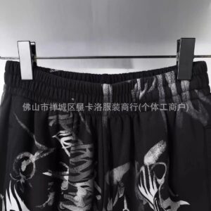 b hand painted graffiti pants black