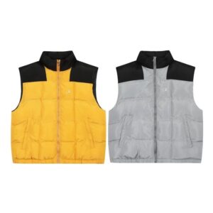 corteiz logo padded vest multi color