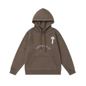 trapstar coffee brown hoodie set