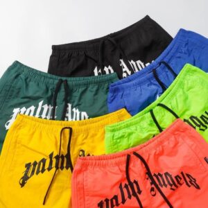 palm angels logo beach shorts