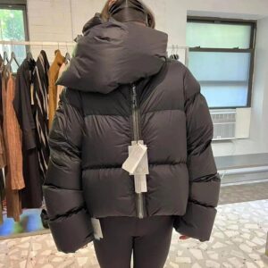 rick owens puffer jacket, black