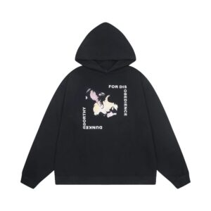 erd washed vintage hoodie black