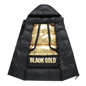 nike winter trendy down jacket+black and beige