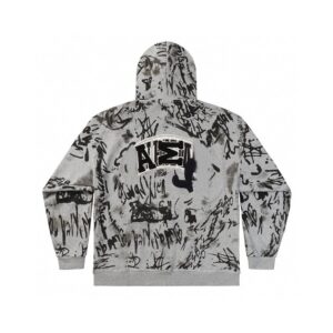burberry graphic hoodie grey