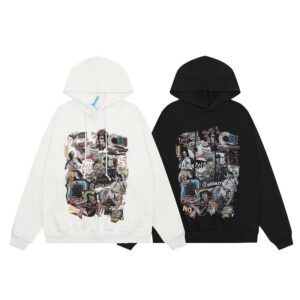 grailz trendy letter hoodie, multicolor