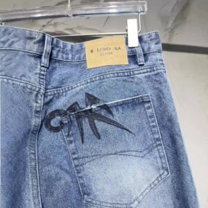 high end b show denim pants