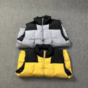 corteiz logo padded vest multi color