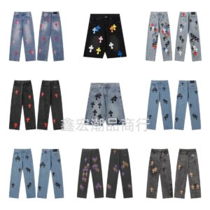 ​​chrome hearts relaxed cross jeans (multi wash)​