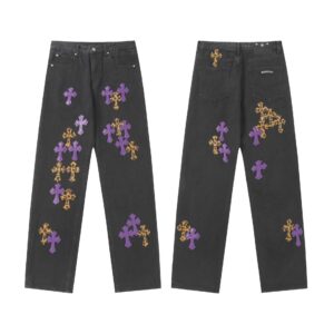 ​​chrome hearts relaxed cross jeans (multi wash)​