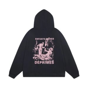 erd washed vintage hoodie black