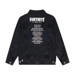 paris b letter denim jacket