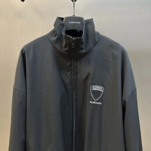 balenciaga embroidered jacket black