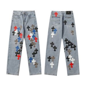 ​​chrome hearts relaxed cross jeans (multi wash)​