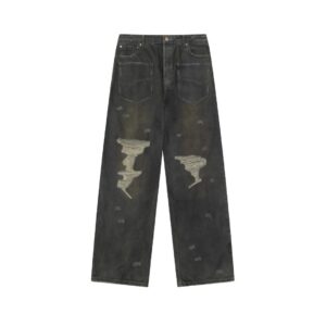 high end paris reversed pocket jeans