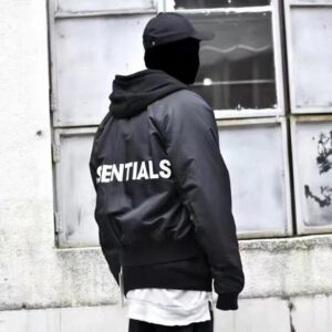 ​​essentials unisex moto jacket (triple black fw24)​