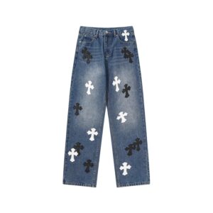 chrome hearts denim pants