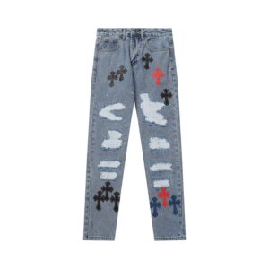 chrome hearts denim pants