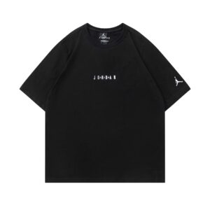 jordan 2025 spring embroidered tee white and black