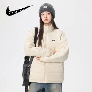 nike winter duck down jacket+black and beige