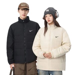 nike winter duck down jacket+black and beige