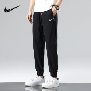 nike men's summer ice silk pants+gray and black