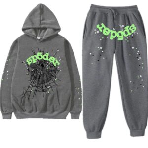 sp5der hip hop graphic hoodie set multicolor