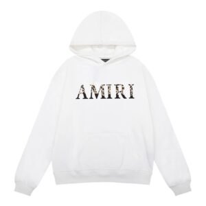 amiri leopard hoodie multicolor
