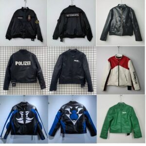 vetements embroidered jacket black