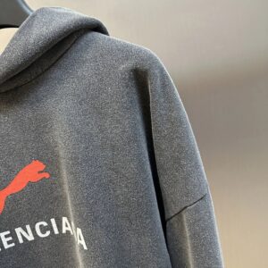balenciaga printed hoodie grey