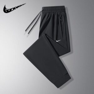 nike 2025 men's quick dry pants+black and gray