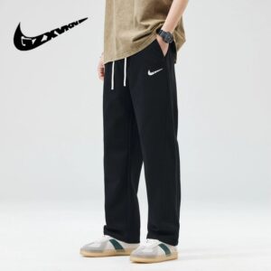 nike american style casual pants+ beige and black