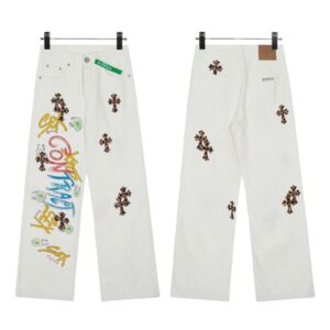 chrome hearts denim pants
