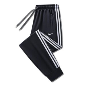 nike three stripe sweatpants+black and blue