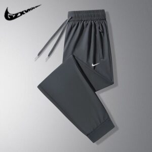 nike 2025 men's quick dry pants+black and gray