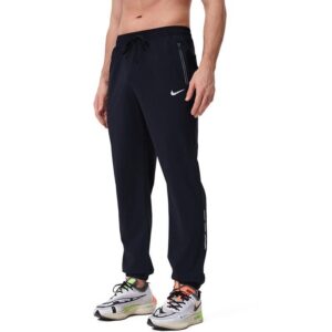 nike 2025 new silk running pants+black and gray